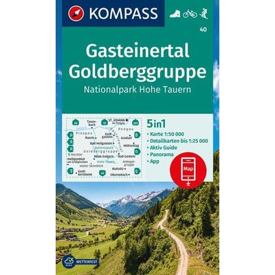 KOMPASS Wanderkarte 40 Gasteinertal, Goldberggruppe, Nationalpark Hohe Tauern 1:50.000, Sonstige von , KOMPASS Freytag & Berndt, 978-3-99121-783-1