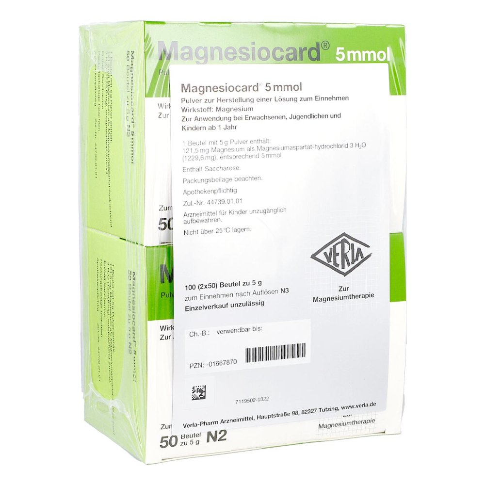 Verla-Pharm Arzneimittel GmbH & Co. KG Magnesiocard 5 mmol Pulver 01667870