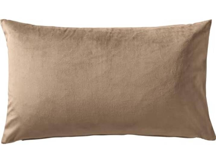 REDBEST Kissenhülle Kingsville Nicky-Velours Uni Sand Größe 30x50 cm - samtig-weicher Stoff, sanft zur Haut und warm im Griff