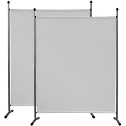QUICK STAR 2 Stück Paravent 1tlg. 150x190cm Weiß