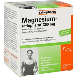Magnesium-Ratiopharm 300mg Micro-Pellets M Gran. 40 ST