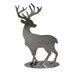 Dekohirsch Elvor vernickelt 20cm