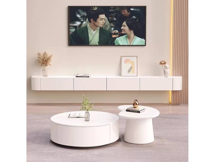 Meubles TV modernes de style nordique, tendance, de qualité supérieure, meubles TV suspendus français pour le salon, meubles TV rustiques à fixer au mur