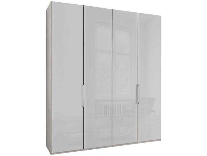 WIEMANN Kleiderschrank Monaco, Made in Germany, edle Glasfront, in verschiedenen Farben, hochwertige Beschlägen inkl. Dämpfung