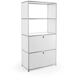 Aktenregal System 4 Metall Weiß