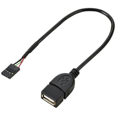 Renkforce USB-Kabel USB 2.0Pfostenstecker 4pol., USB-A Buchse 0.20m Schwarz RF-5719746