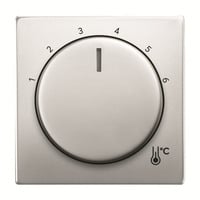 Zentralscheibe Temperatur rund, Thermostat edelstahl, Retail