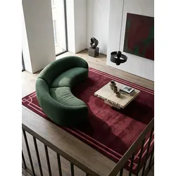 Wollteppich Bordüre Rot 120 x 170 cm - GLEN   Kadima Design