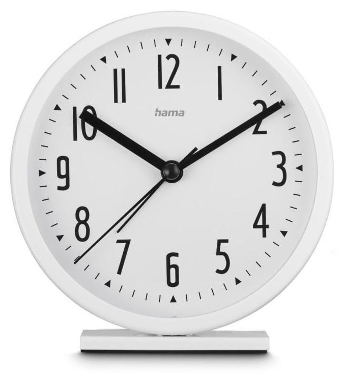 Hama Skye mechanische wekker, rond, wit, 12-uurs display