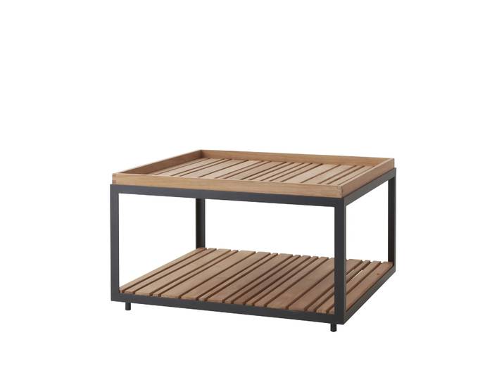 Cane-line Table basse Level teak 79x79 cm Lava grey