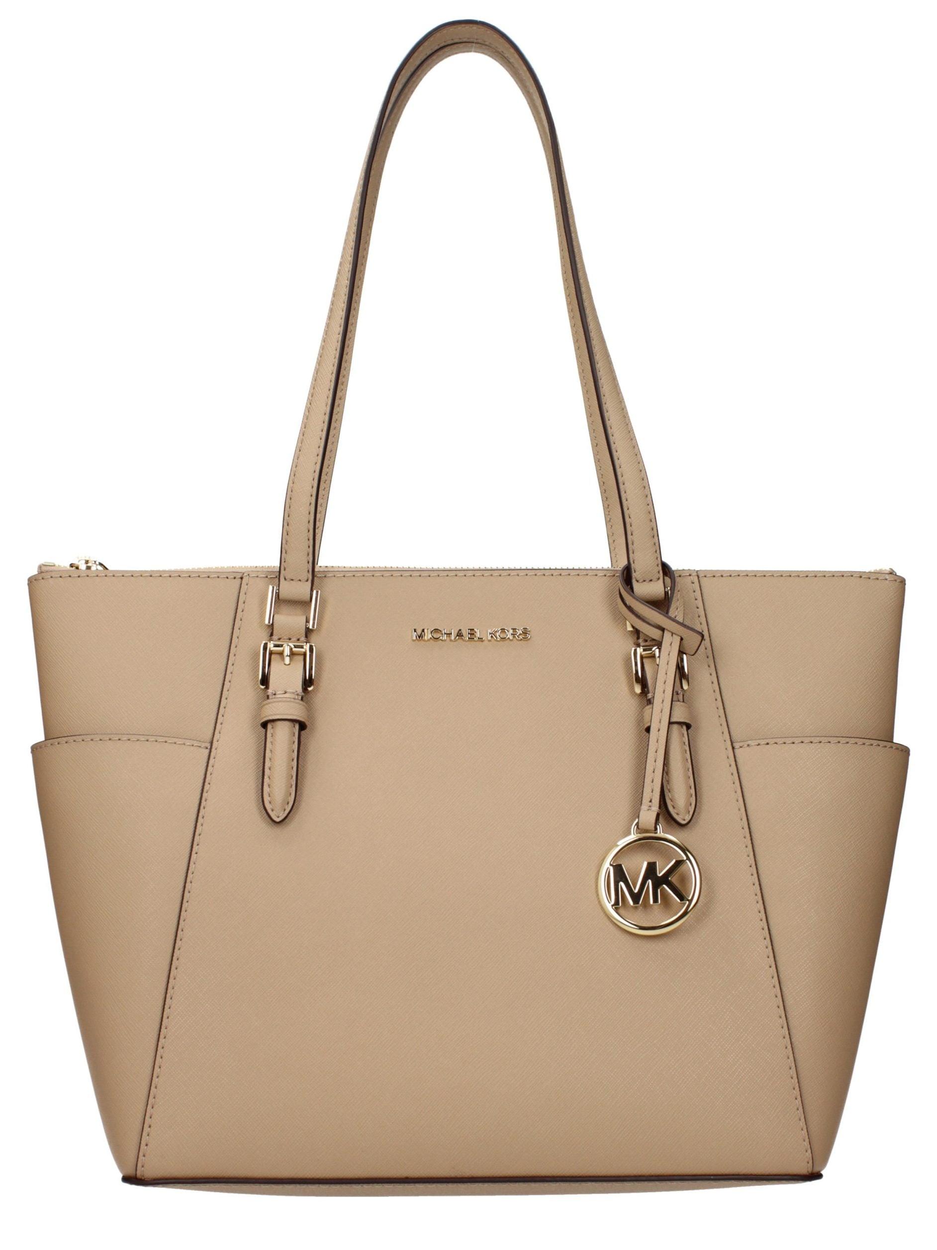 Michael Kors Charlotte Large Cabas Saffiano camel gold