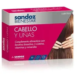 Sandoz Bienestar Cabello y Uñas 30 Cápsulas