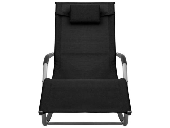 &Mode Transat de Relaxation - Chaise longue textilène noir et gris Sale376622