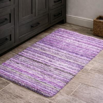 Addison Rugs Premium Washable Super Soft Stripe Spencer Dream Shag Rug