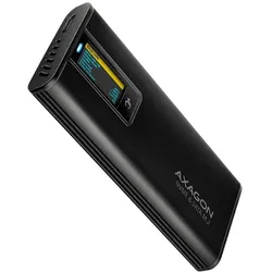 Axagon EEM2-SD2B, USB-C 10Gbps externí box s displejem pro M.2 NVMe/SATA SSD, bezšroubkový, černý (M.2), Festplattengehäuse, Schwarz