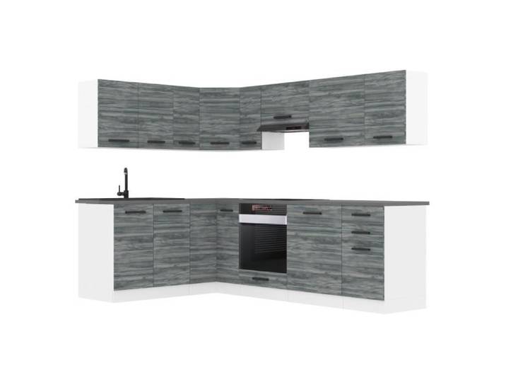Cuisine Complète - B BELINI GROUP - Modèle JANET - Chêne Glamour - Design Contemporain - 240 cm x 360 cm