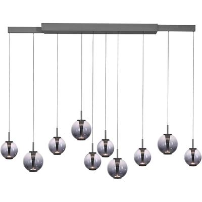 NEUHAUS PURE LED Pendelleuchte "PURE E-Infinity", grau (mystic grau), 10, H: 100cm, 1 Stk., Leuchten, e-SLIDE Funktion, CCT, dimmbar, Fernbedienung, LED Pendelleuchte