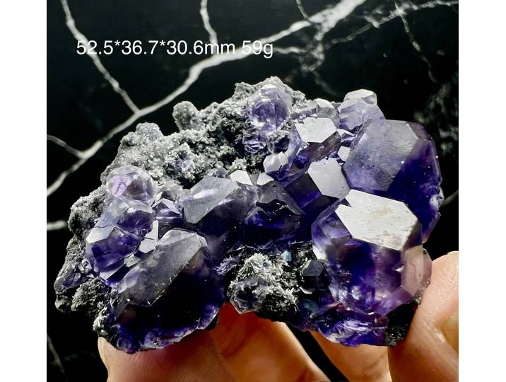 Grappe de cristal de fluorite de Tanzanite naturelle de Fujian Chine, spécimen minéral rare pour la décoration de la maison, méditation, guérison Reiki