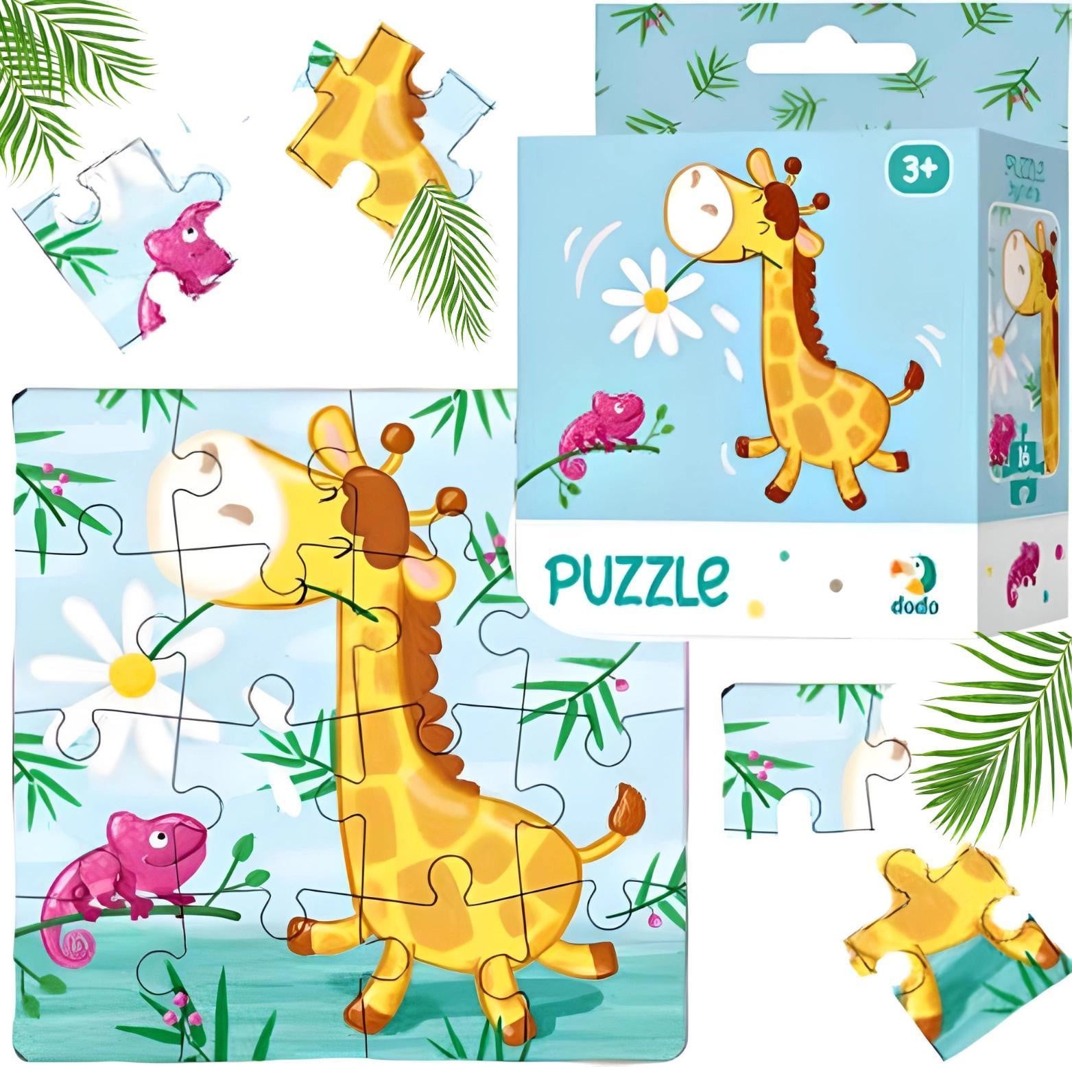DoDo Giraffe-thema puzzel met 16 stukjes
