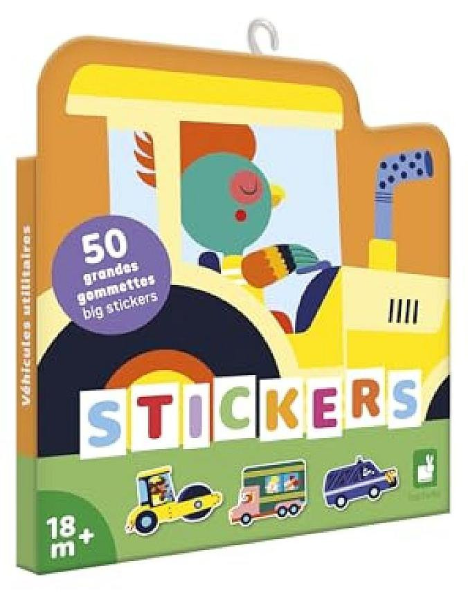Janod Herbruikbare Stickers Voertuigen 50 stuks