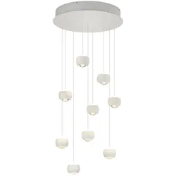 Musterring Leuchten LED-Pendelleuchte Cannon Alu, Eisen, Stahl & Metall Weiß