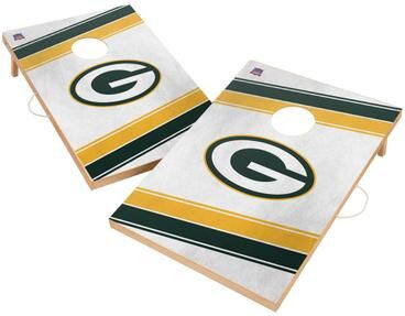 Skip's Garage Green Bay Packers NFL 2x4 Tailgate Cornhole Boards