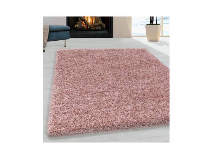 TapisTrend Tapis Shaggy Rose 300 x 400 cm salon Design Poil Souple Monochrome