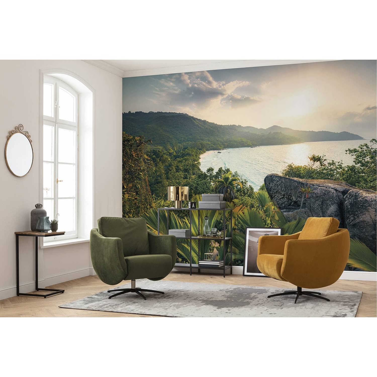 home24 Fotobehang Golden Air Abstract Modern Multicolour B: 450 cm, H: 280 cm