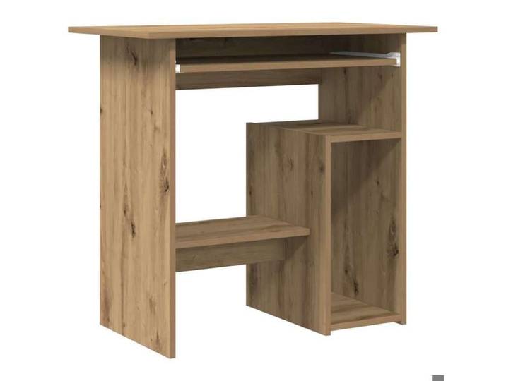 Bonne qualité - Bureau chêne artisanal 80x45x74cm - Table d'étude - Bois d'ingénierie - poste de travail meuble informatique DECO