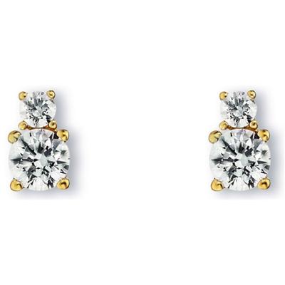 Paar Ohrhänger ONE ELEMENT "Zirkonia Ohrringe Ohrstecker aus 333 Gelbgold", silber (gold), Ohrringe, Damen, Damen,mit Zirkonia, Gelbgold 333 Gold, Gelbgold 333, Gold, Persönlicher Akzent – schlicht, modern, aussagekräftig