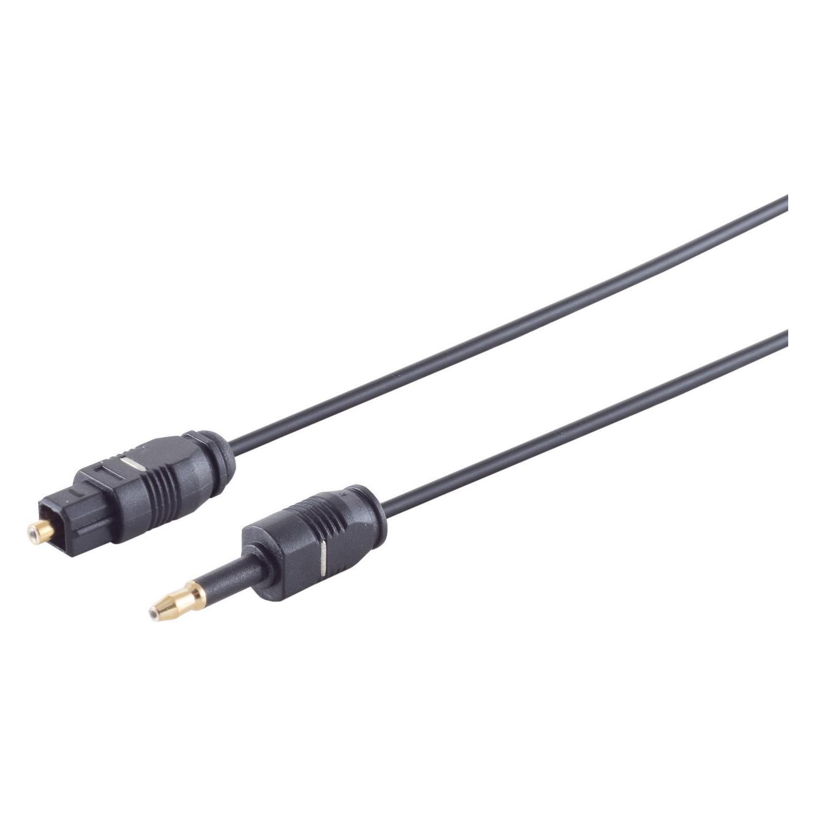 Tecline Audio Lichtleiterkabel, Toslink St. / 3,5 mm Mini Toslink St., 2,0 m Zum optischen Anschluss von kom (2 m, Toslink Kabel) (66402)