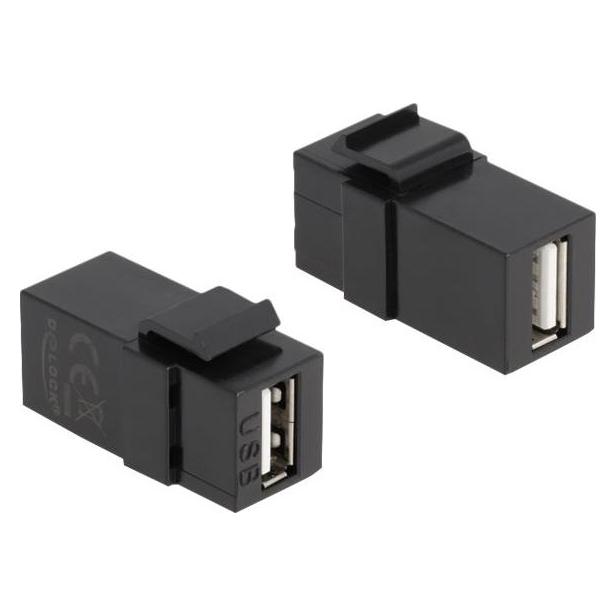 Delock Keystone-Modul USB 2.0 A Schwarz (87829)