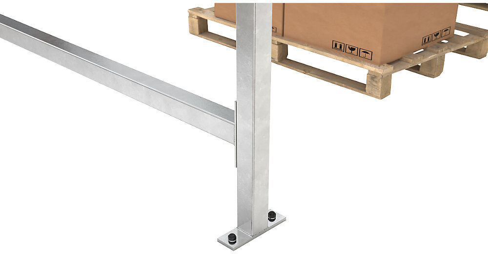 Materialüberdachung Leipzig, Anbaueinheit, B 4300 mm, einseitig, HxT 2360 x 2200 mm WSM