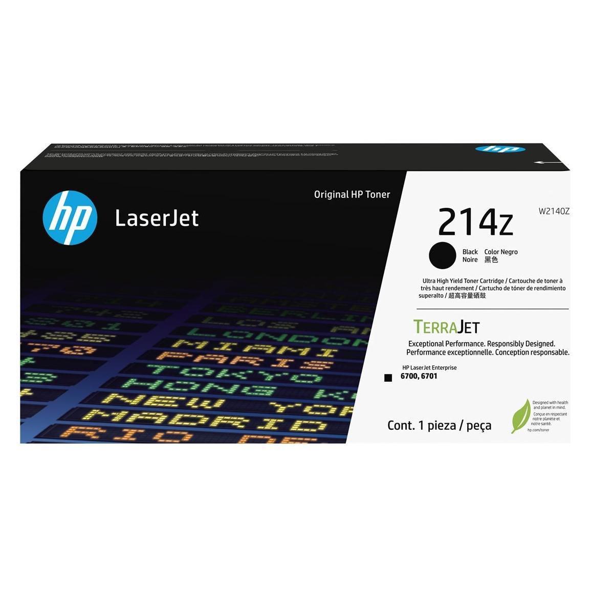 HP Cartuccia toner originale nero ad altissima capacità LaserJet 214Z, 31000 pagine, Nero, 1 pz (BK) (W2140Z)