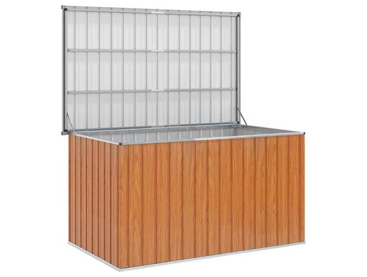 Marron Coffre de Jardin - - Boîte de Rangement Extérieure Acier galvanisé 171 x 99 x 93 cm - Banc de Terrasse(1parcel)9442