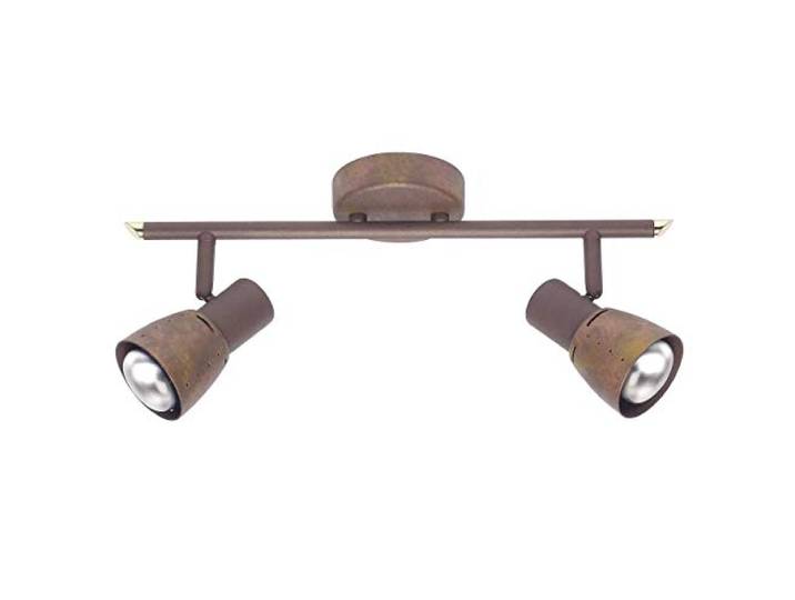 BRILLIANT lampe lave spot tube 2 flg cuivre vieilli 2x R50\, E14\, 40W\, adapté aux lampes à réflecteur (non incluses) Échelle A ++ à E Têtes pivotantes\, Brown