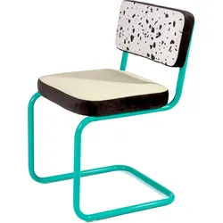 Seletti Superchair Stuhl terrazzo mit grünem Rahmen