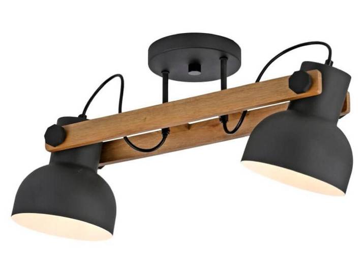JUST LIGHT CUP 2.0 Plafonnier E27 max. 60 W double noir 15744-18