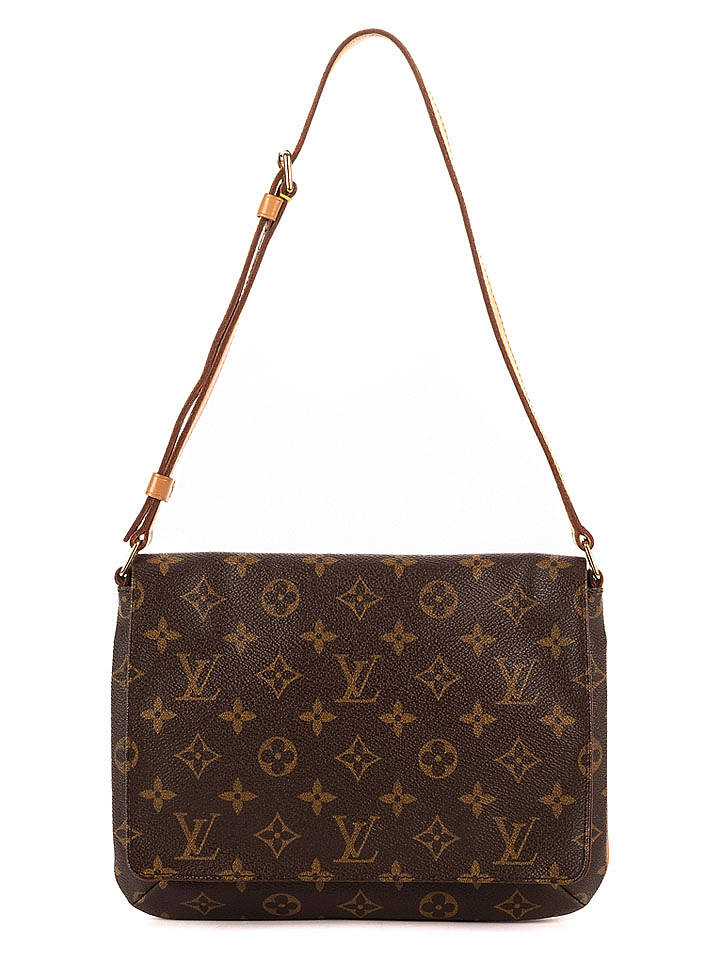 Louis Vuitton Schultertasche "Musette Tango" in Braun - (B)25 x (H)19 x (T)3 cm - onesize