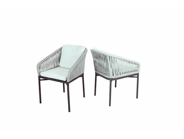 2er Set SIT Mobilia BASTO Gartenstuhl Rope Band Aluminiumgestell