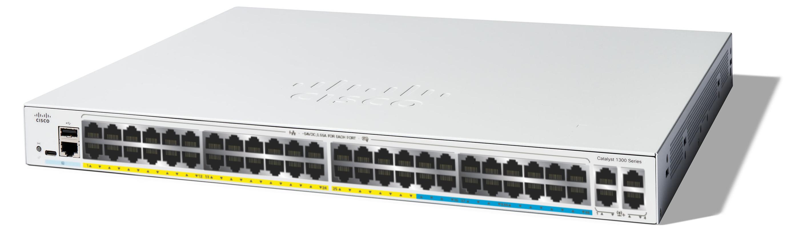 Cisco Catalyst 1300-48MGP-4X - Switch - L3 - verwaltet - 32 x 10/100/1000 (PoE+)