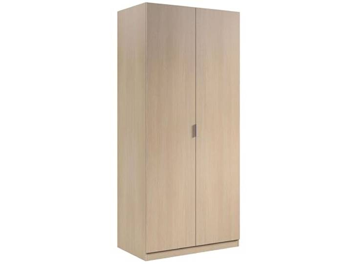 Habitdesign, Kleiderschrank– 2-türiger Schlafzimmerschrank mit viel Stauraum, Eichenholz-Dekor, Maße: 81 x 180 x 52 cm (B x H x T), Modell Low Cost