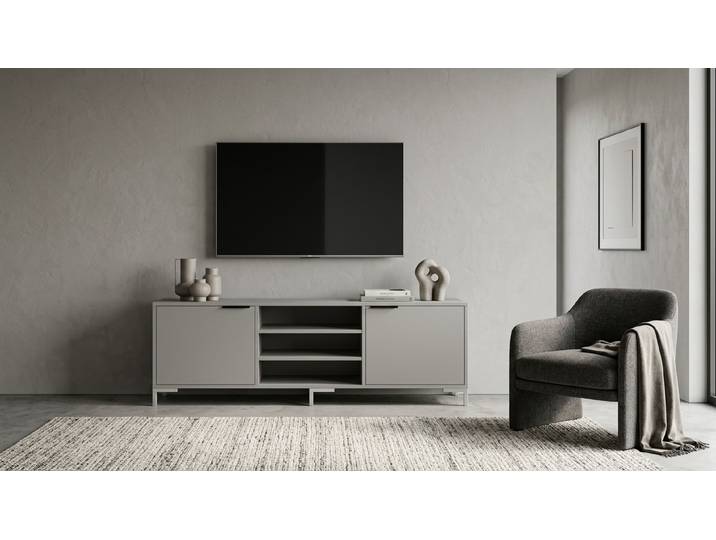 TV Sideboard mit Klapptüren Premium Dekore Grau