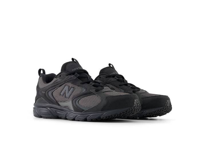 Sneaker NEW BALANCE 408 , Damen, Gr. 44, schwarz (magnet, schwarz, phantom), Synthetik, Schuhe Sneaker, inspiriert vom Design des New Balance 530 und 740