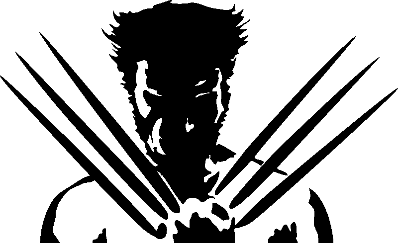 Ambiance-sticker Sticker Silhouette Wolverine