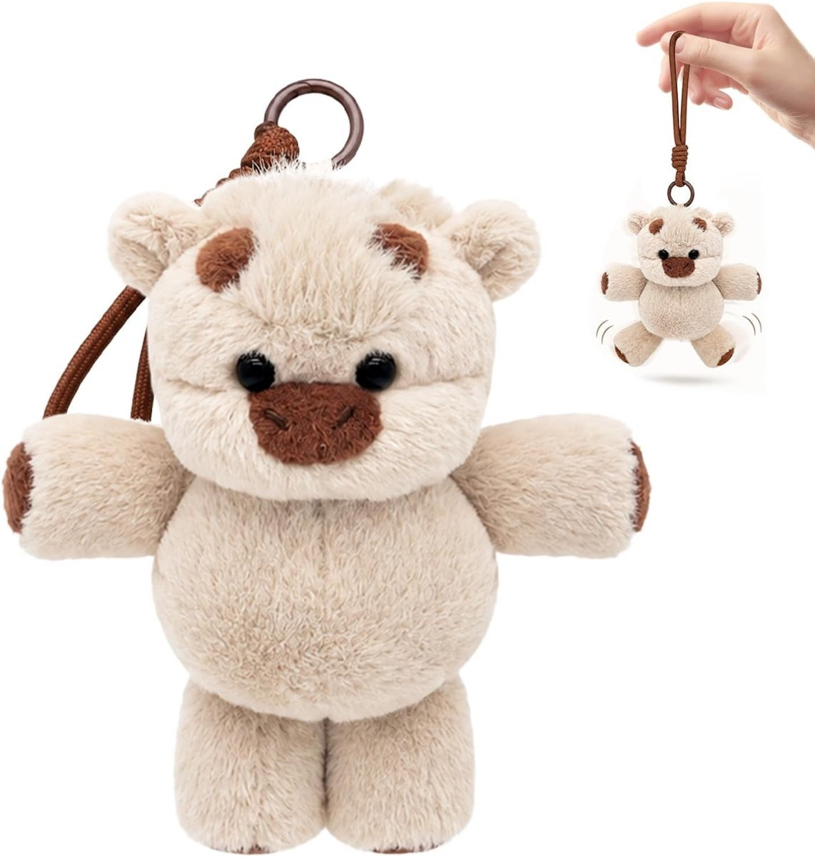 Knuffelbare Schotse Hooglander 15 cm - Hangende Cuddle Cow voor Kinderen en Decoratie