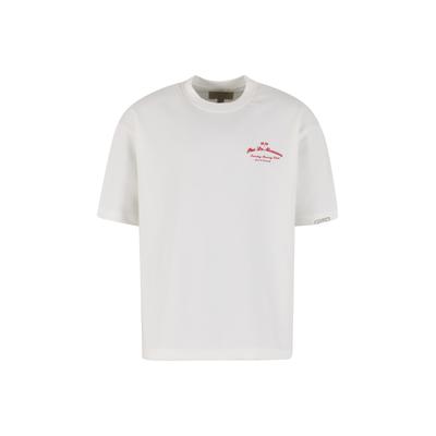 T-Shirt PAS DE MONACO "Pas De Monaco FINALE T-SHIRT", Herren, Gr. XL, sanftes weiß, 100% Baumwolle, bedruckt, normal, Rundhals, Shirts T-Shirt