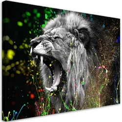 WANDBILD löwe tier natur