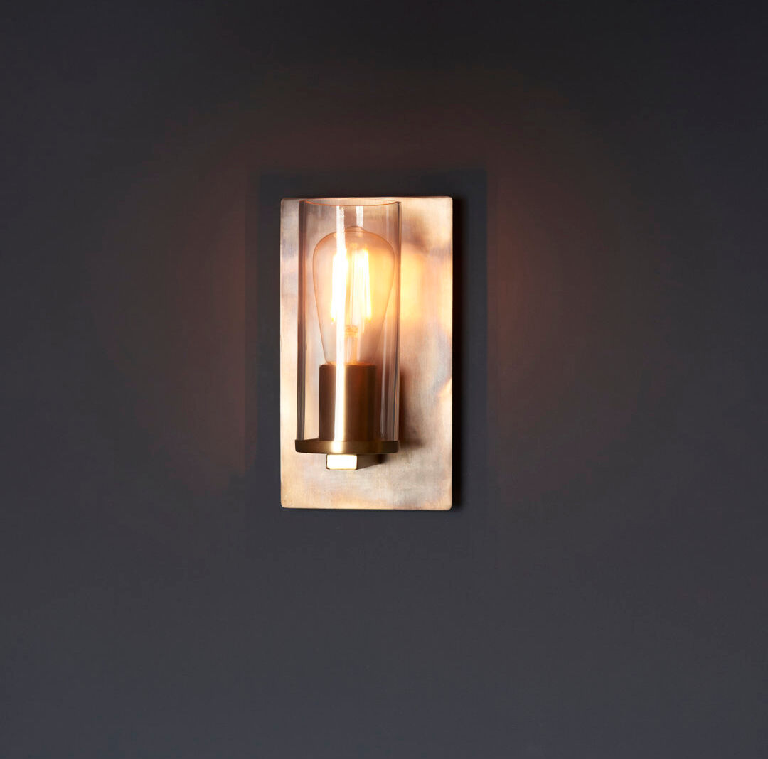 Rio Alzahraa 1 -Light LED Dimmable Hardwired Armed Sconce Bronze Patina 25cm H X 14cm W X 13cm D