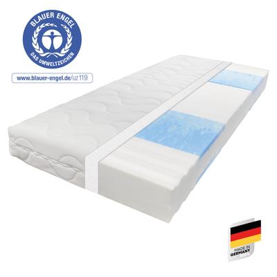 Kaltschaummatratze BECO "Blue Vision, Matratze in 90x200 und vielen weiteren Größen erhältlich", weiß, B:100cm H:18cm L:200cm, Obermaterial: 100% Polyester, Matratzen, Kaltschaummatratze, Blauer Engel-Auszeichnung, atmungsaktiv, ergonomische...